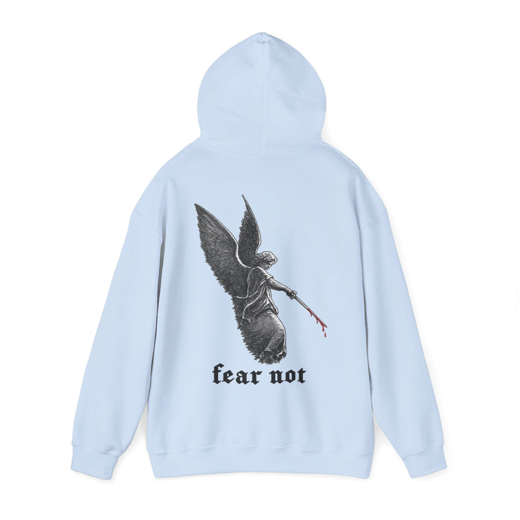 Fear Not Hoodie — 'Fear Not for I Am With You' Angel Graphic Christian Pullover