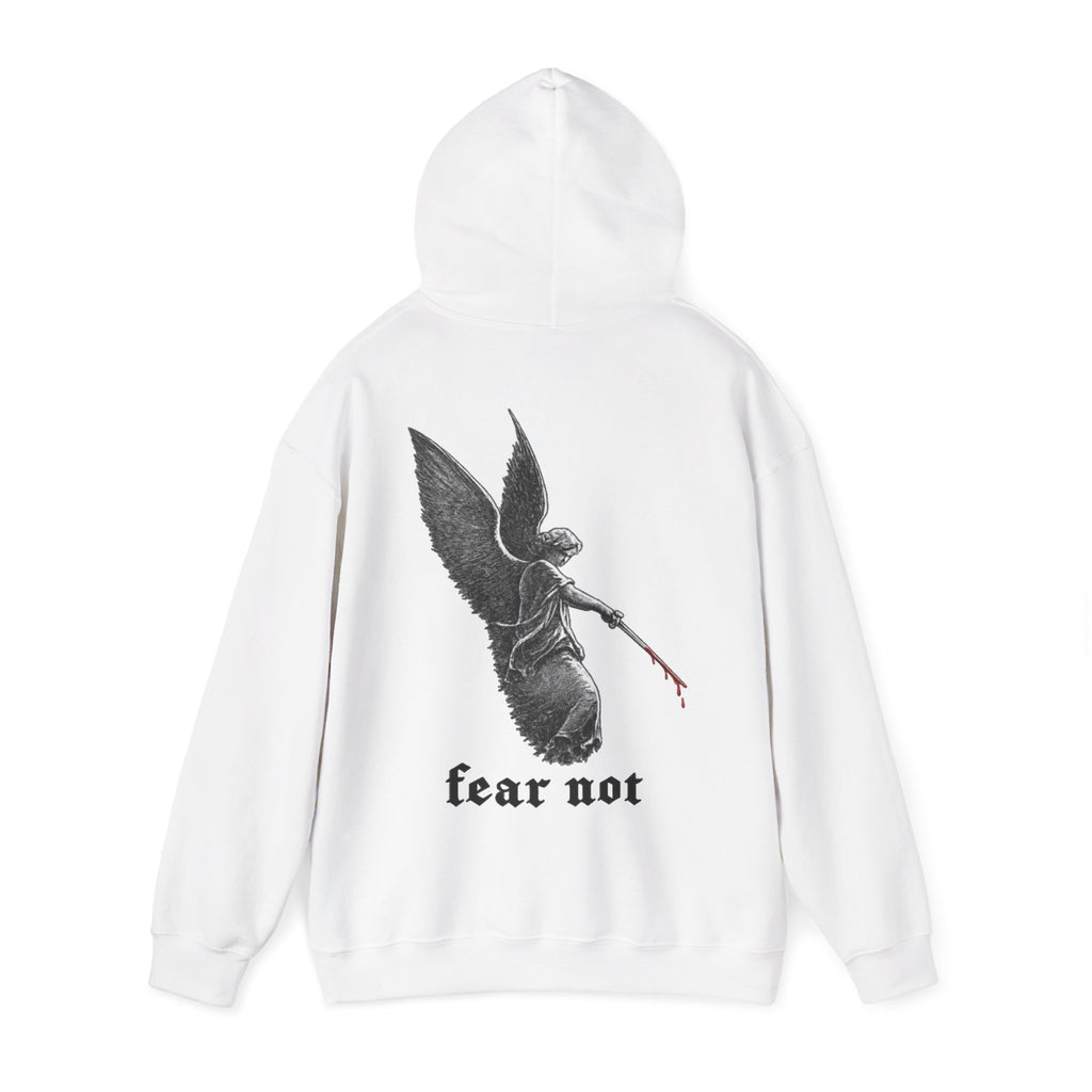 Fear Not Hoodie — 'Fear Not for I Am With You' Angel Graphic Christian Pullover