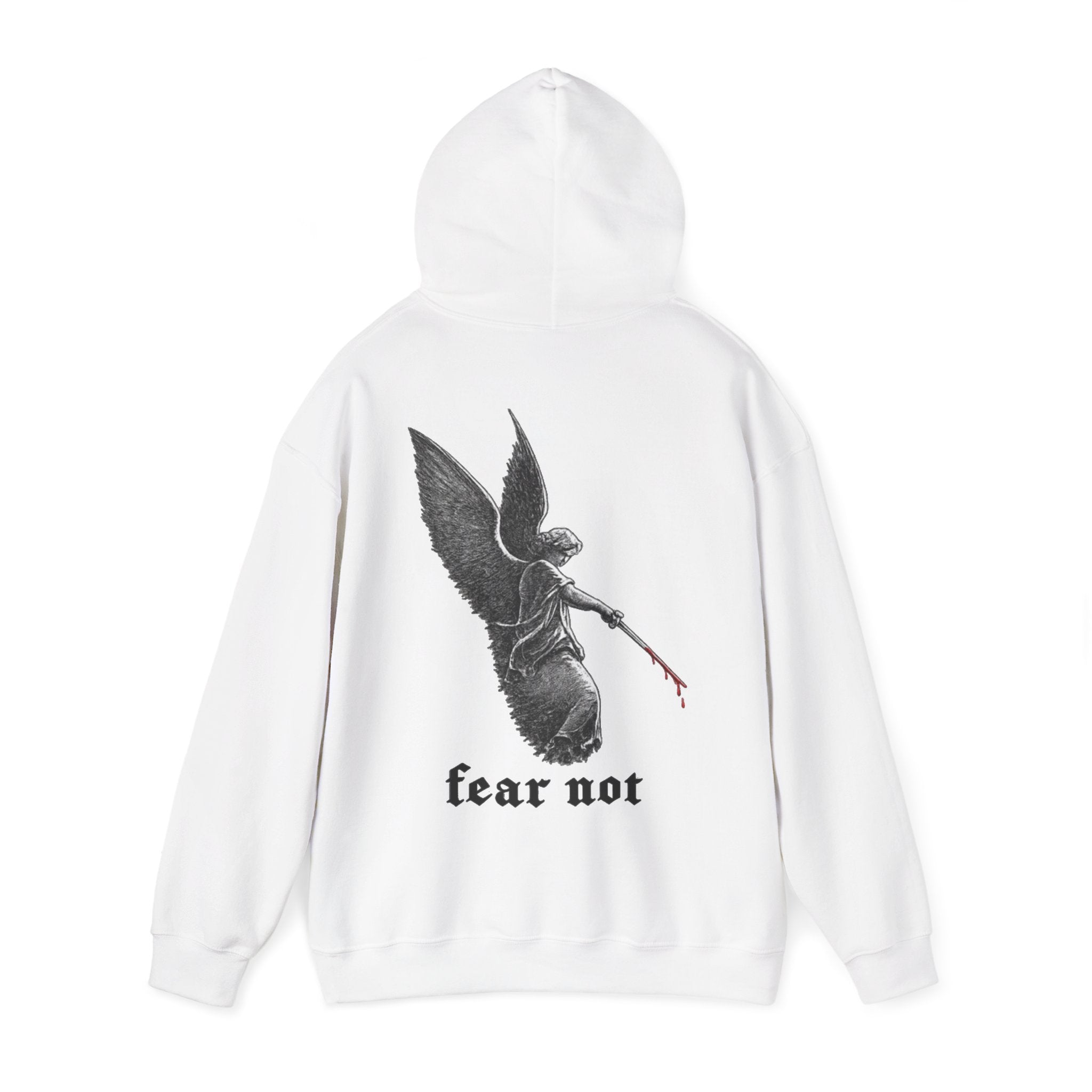 Fear Not Hoodie — 'Fear Not for I Am With You' Angel Graphic Christian Pullover