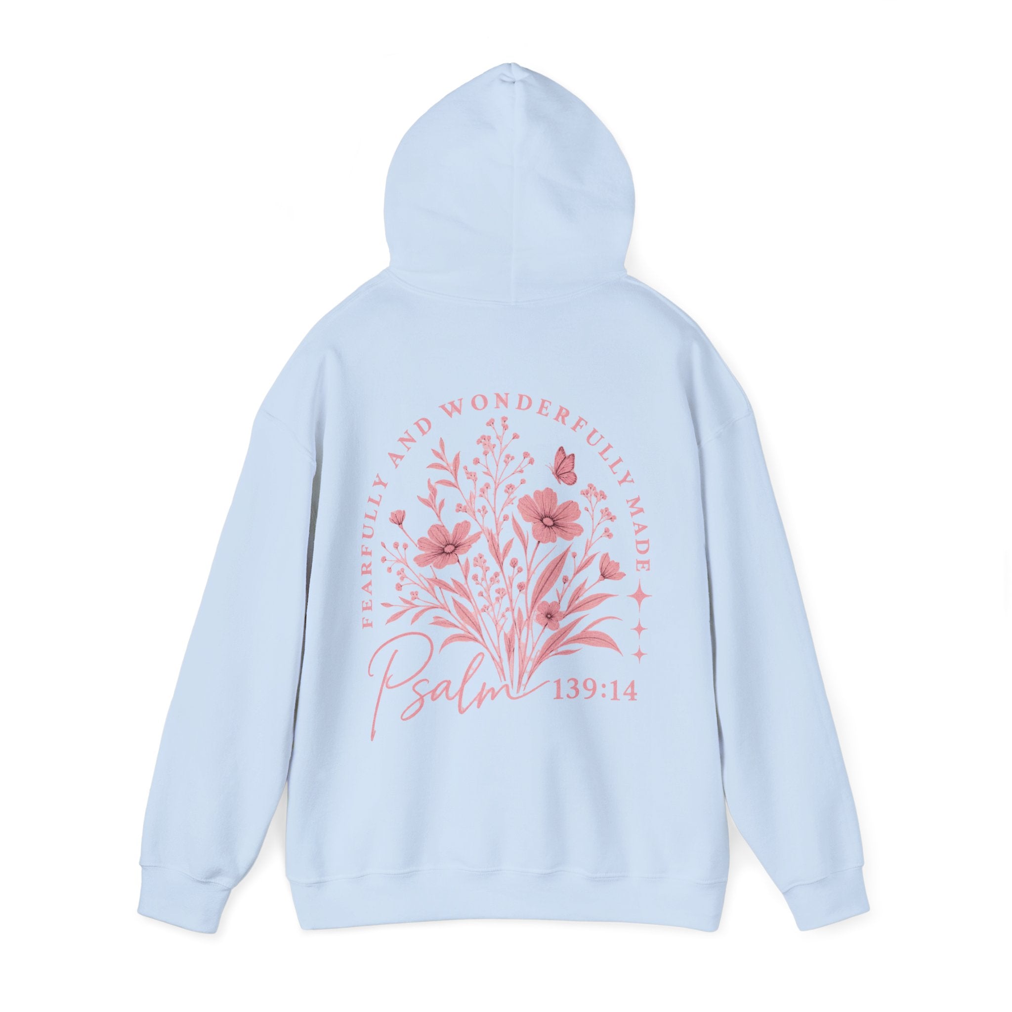 Psalm 139:14 Floral Hoodie — Fearfully & Wonderfully Made Christian Sweatshirt
