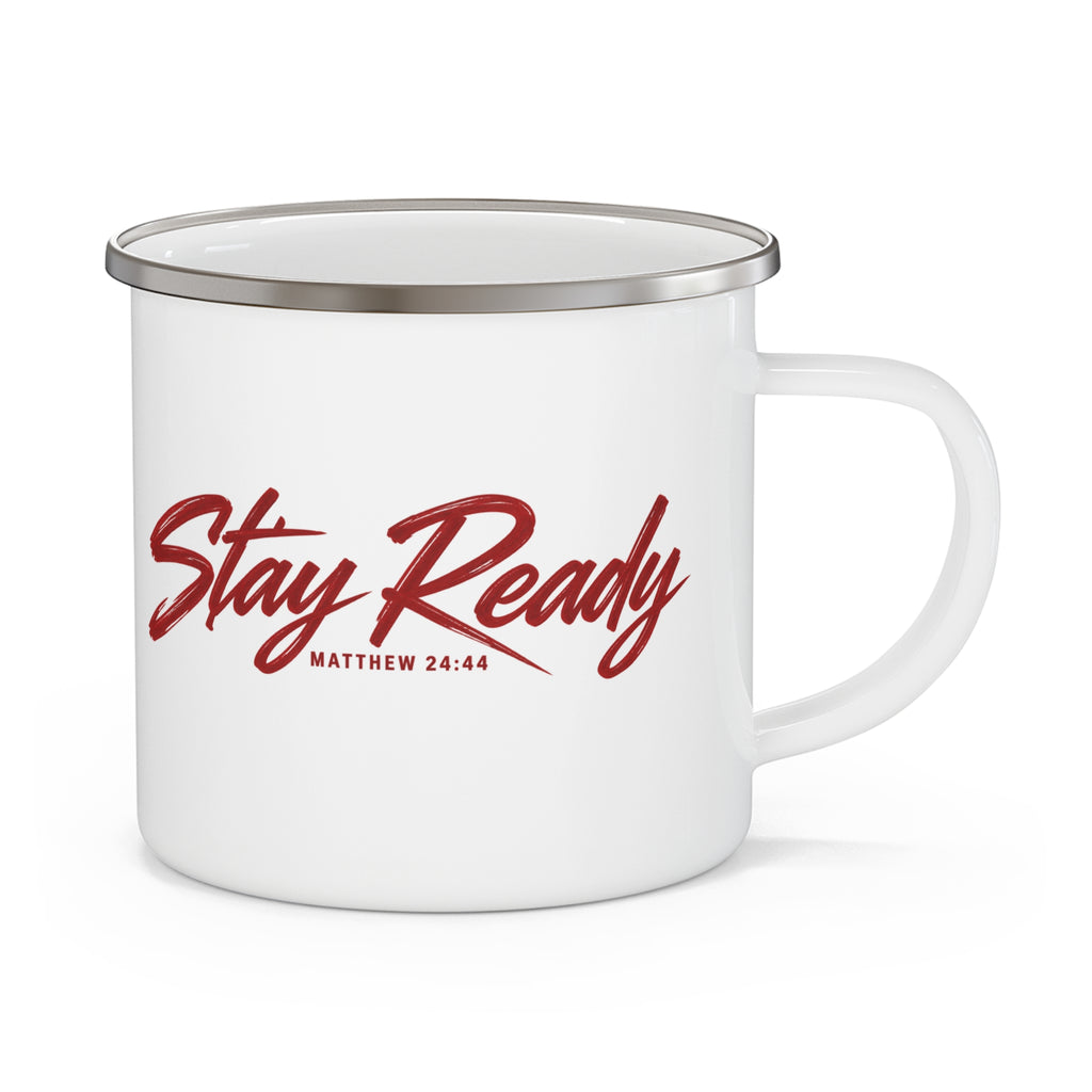 Stay Ready Enamel Camp Mug — 355 mL