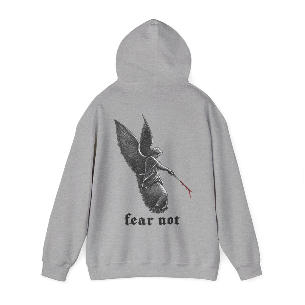 Fear Not Hoodie — 'Fear Not for I Am With You' Angel Graphic Christian Pullover