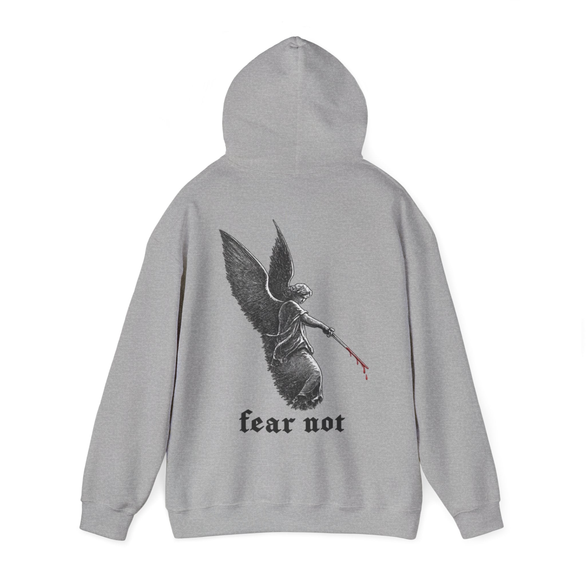 Fear Not Hoodie — 'Fear Not for I Am With You' Angel Graphic Christian Pullover