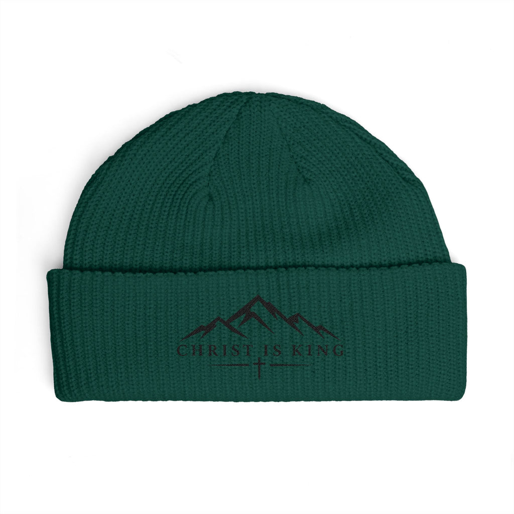 Christ Is King Embroidered Cuff Beanie