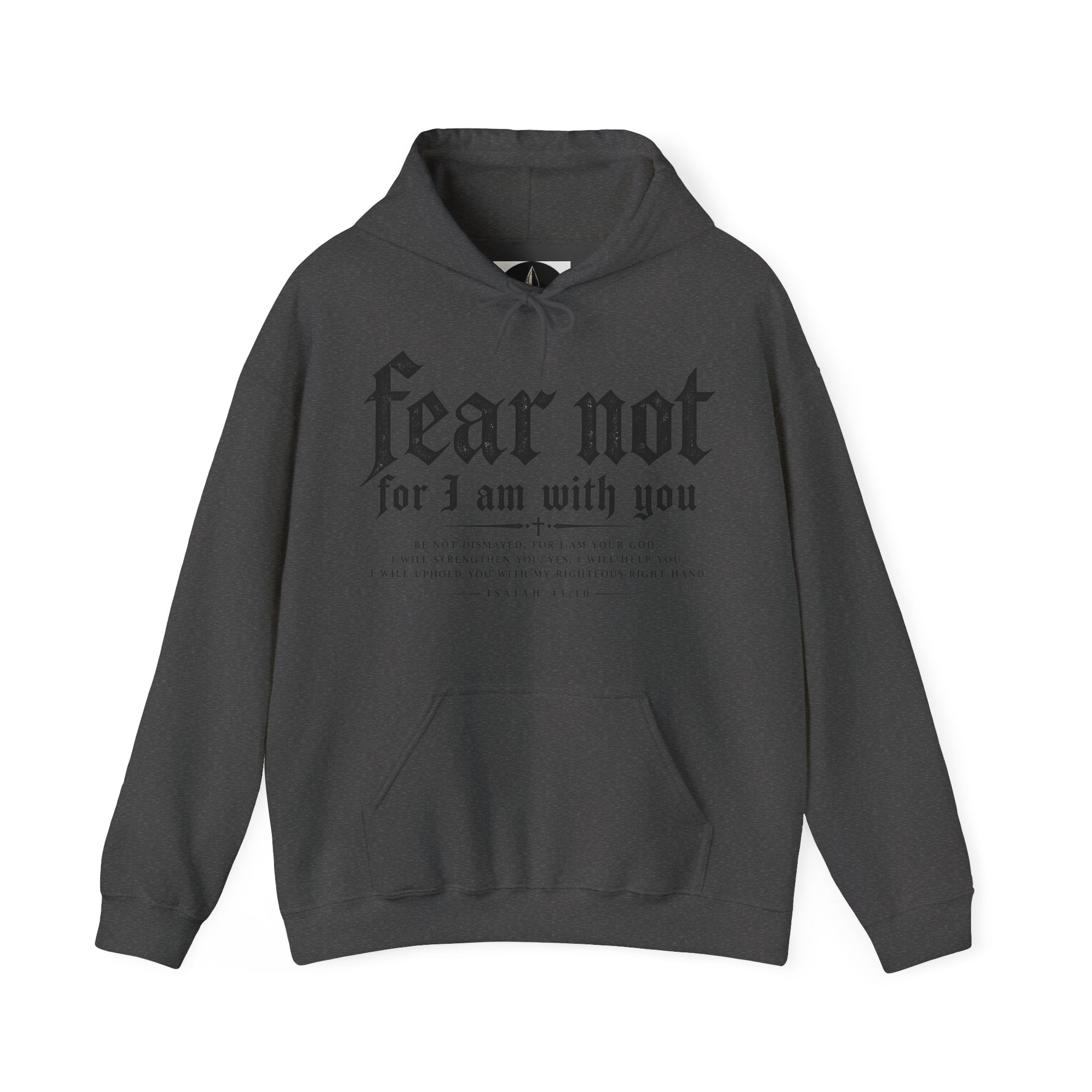Fear Not Hoodie — 'Fear Not for I Am With You' Angel Graphic Christian Pullover