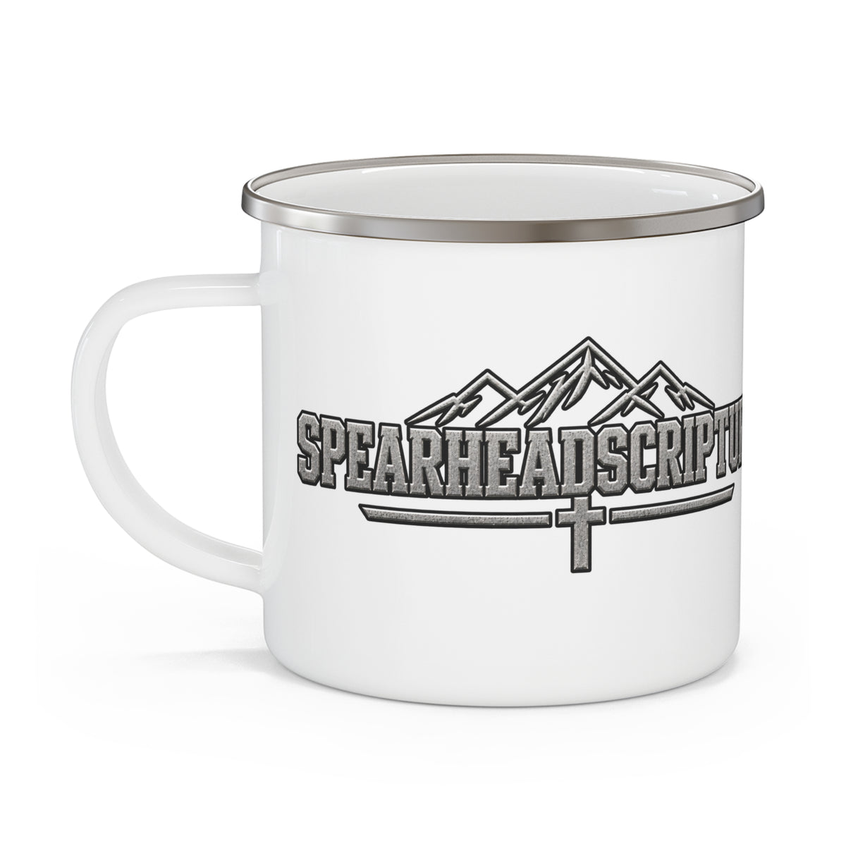 Mountain Faith Enamel Mug — Matthew 17:20