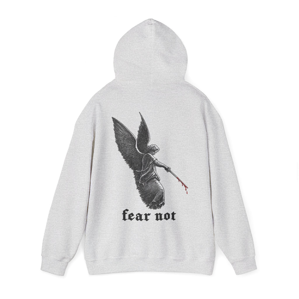 Fear Not Hoodie — 'Fear Not for I Am With You' Angel Graphic Christian Pullover