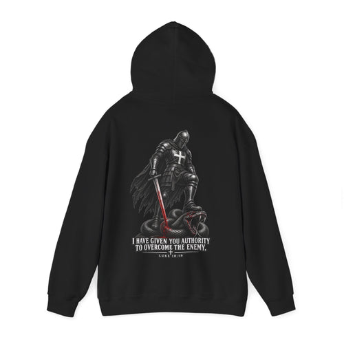 Authority to Overcome the Enemy" Graphic Hoodie.