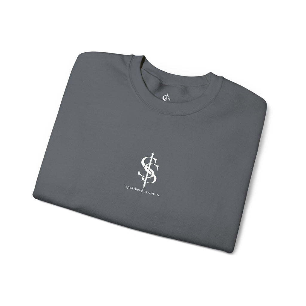 Spearhead Scripture Small Logo Embroidered Crewneck