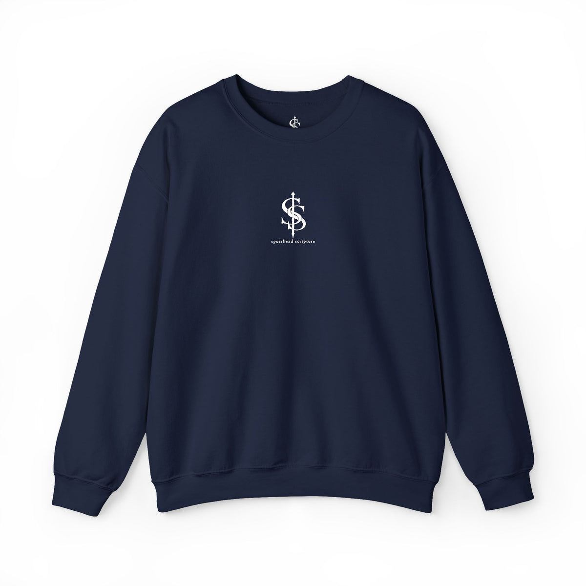 Spearhead Scripture Small Logo Embroidered Crewneck