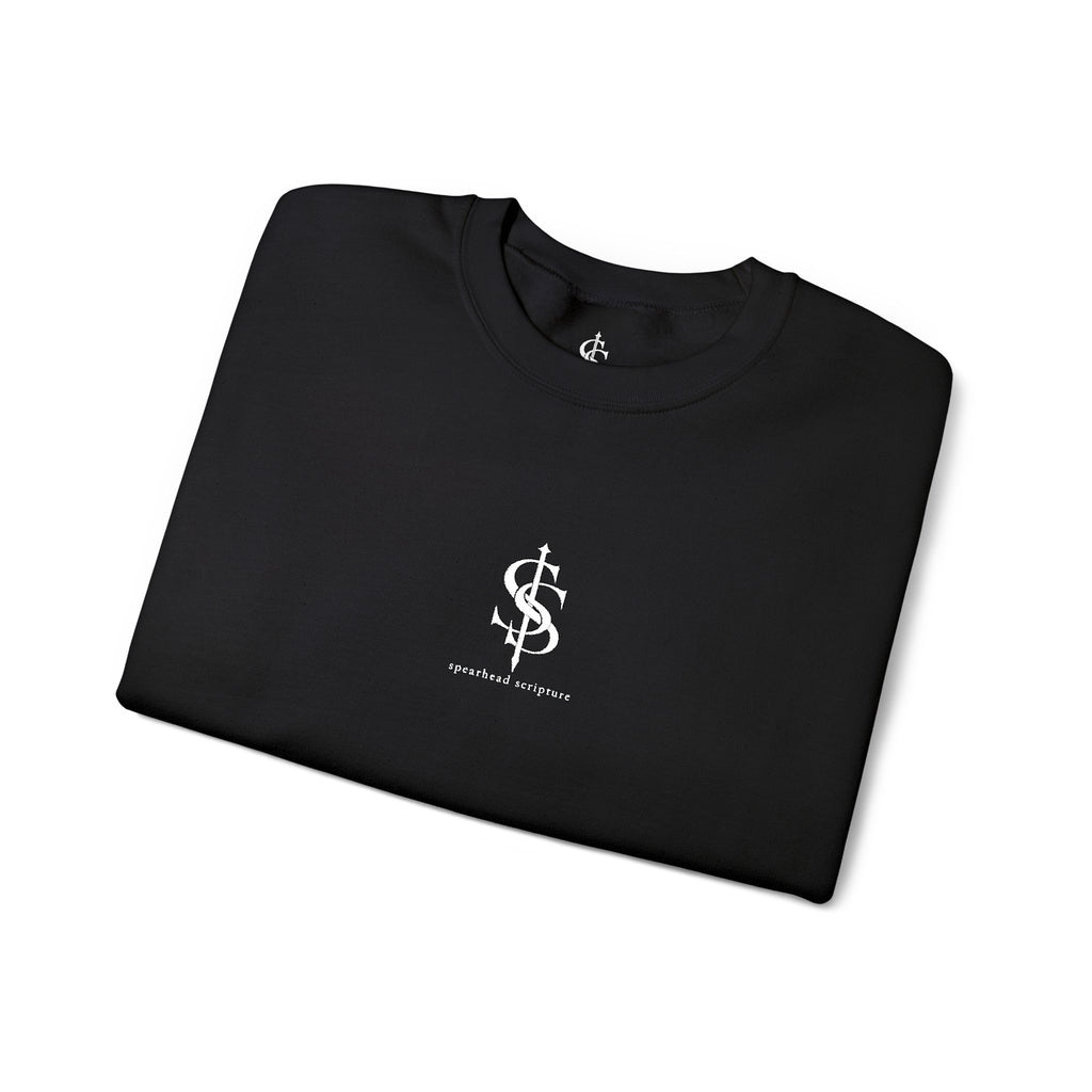 Spearhead Scripture Small Logo Embroidered Crewneck