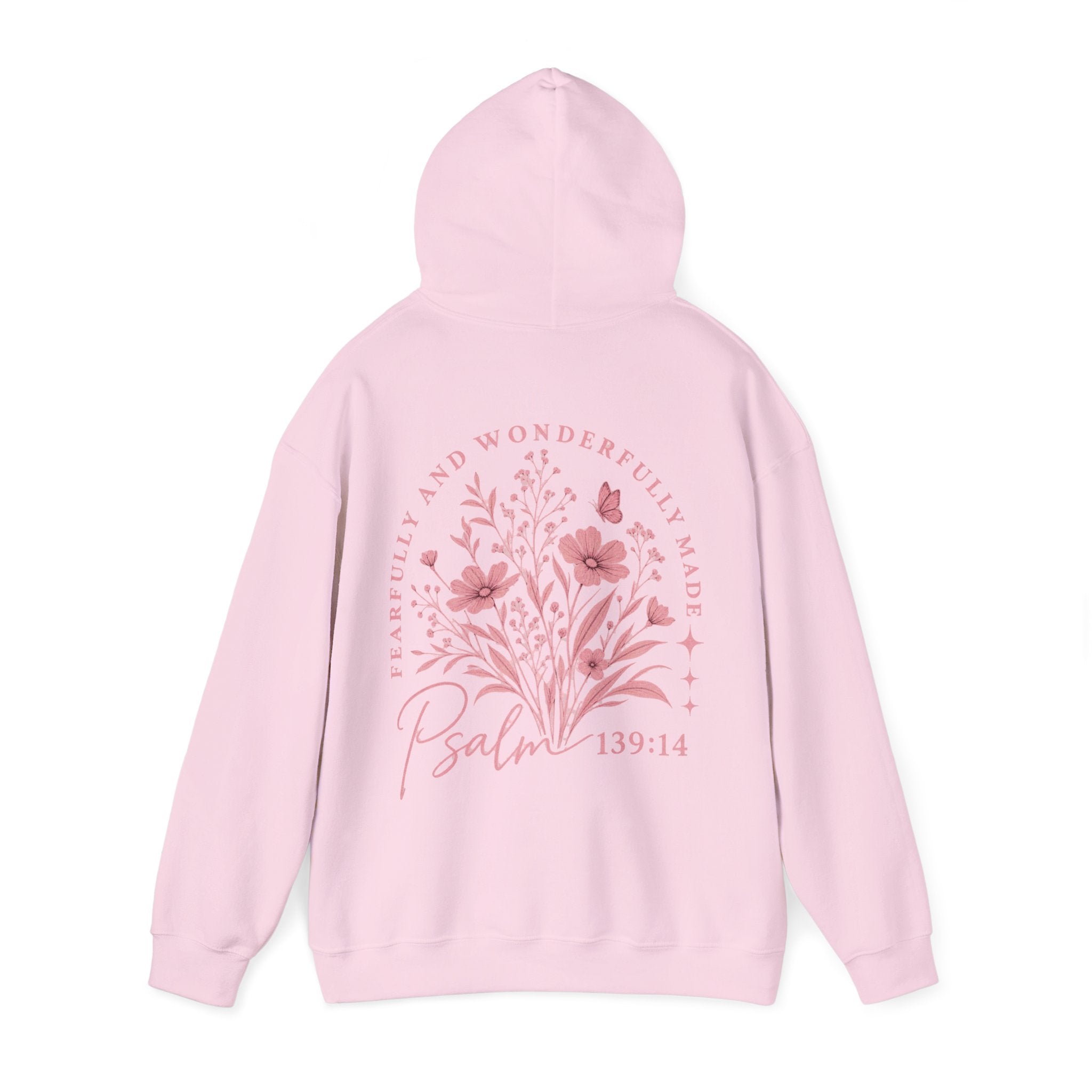 Psalm 139:14 Floral Hoodie — Fearfully & Wonderfully Made Christian Sweatshirt