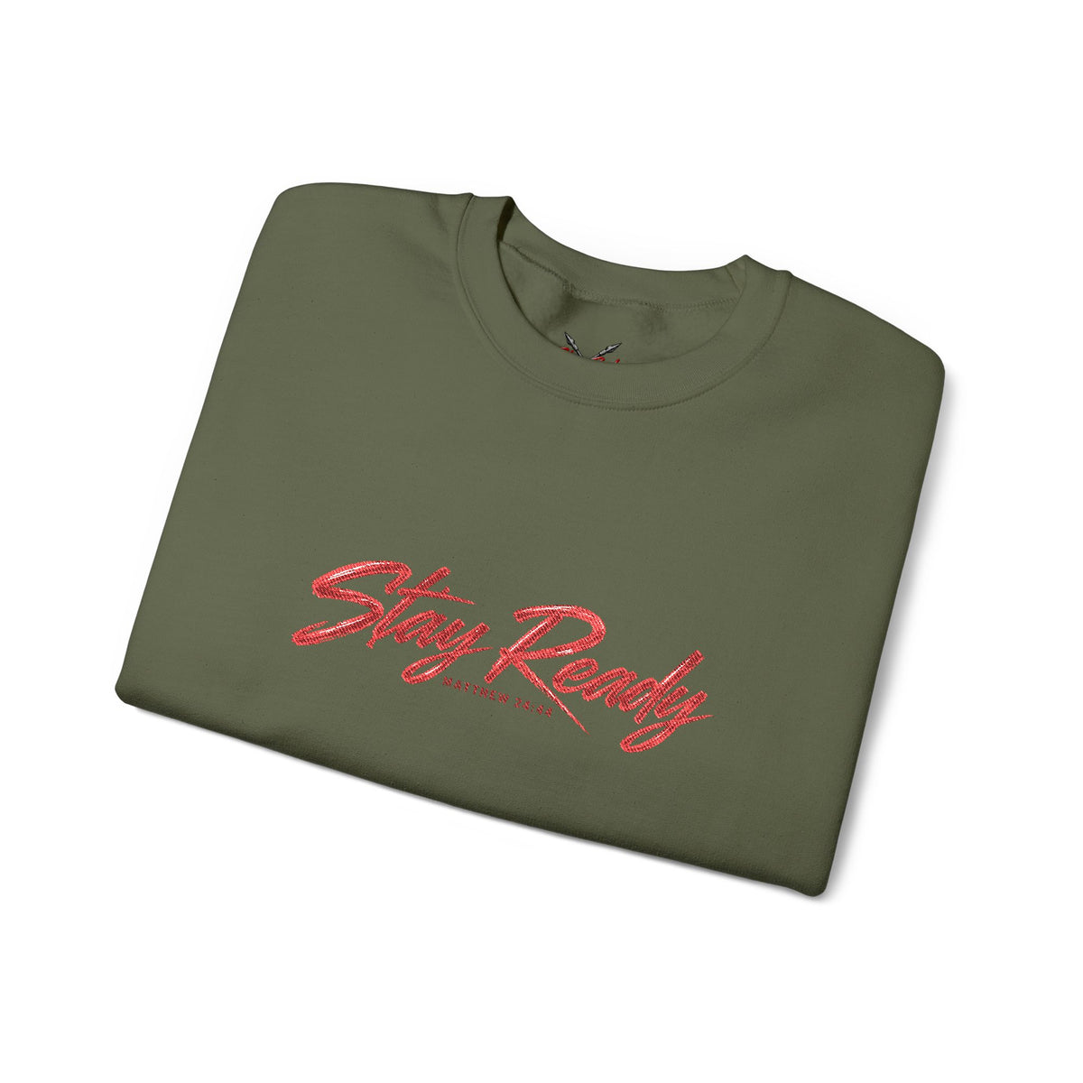 Stay Ready Embroidered Crewneck