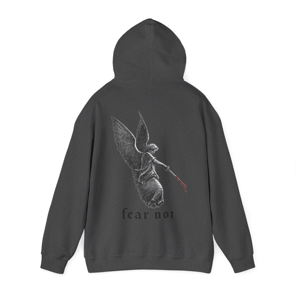 Fear Not Hoodie — 'Fear Not for I Am With You' Angel Graphic Christian Pullover