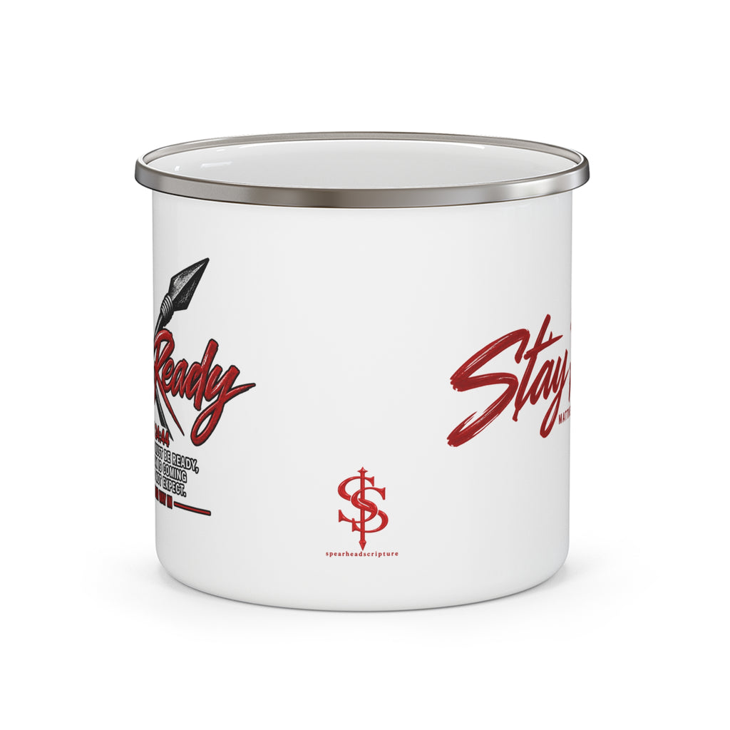 Stay Ready Enamel Camp Mug — 355 mL