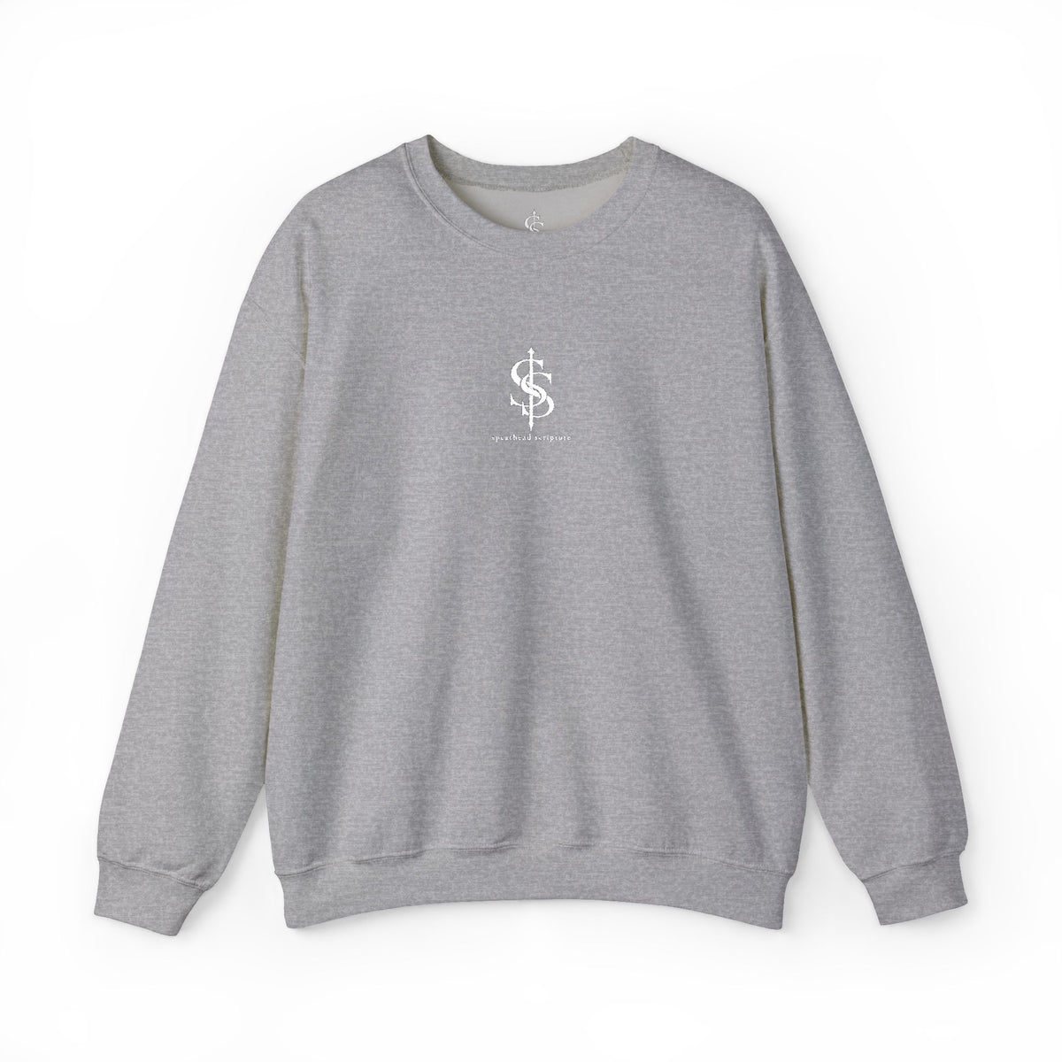 Spearhead Scripture Small Logo Embroidered Crewneck
