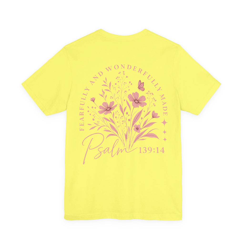 Psalm 139:14 Floral Tee — "Fearfully and Wonderfully Made" Christian T‑Shirt