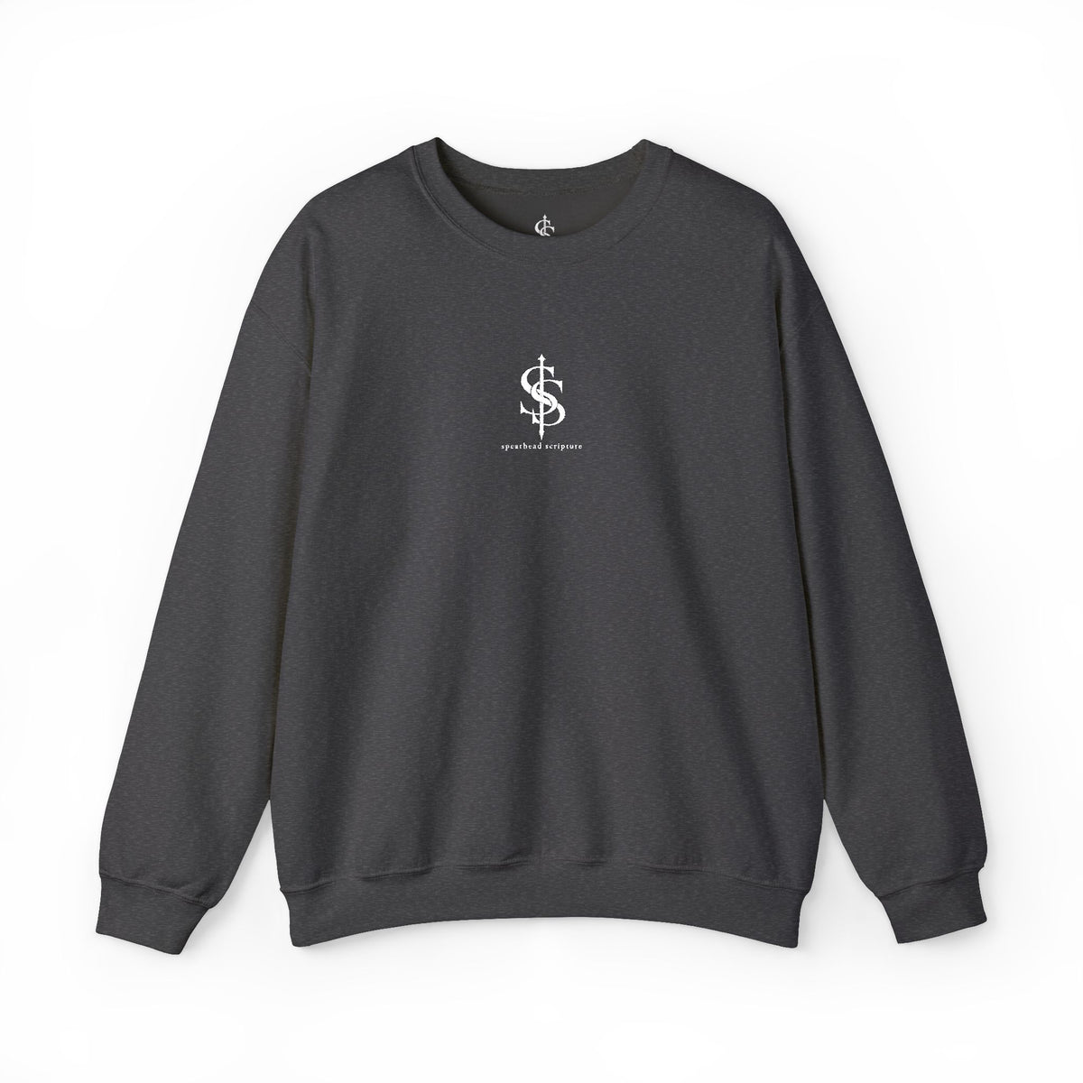 Spearhead Scripture Small Logo Embroidered Crewneck