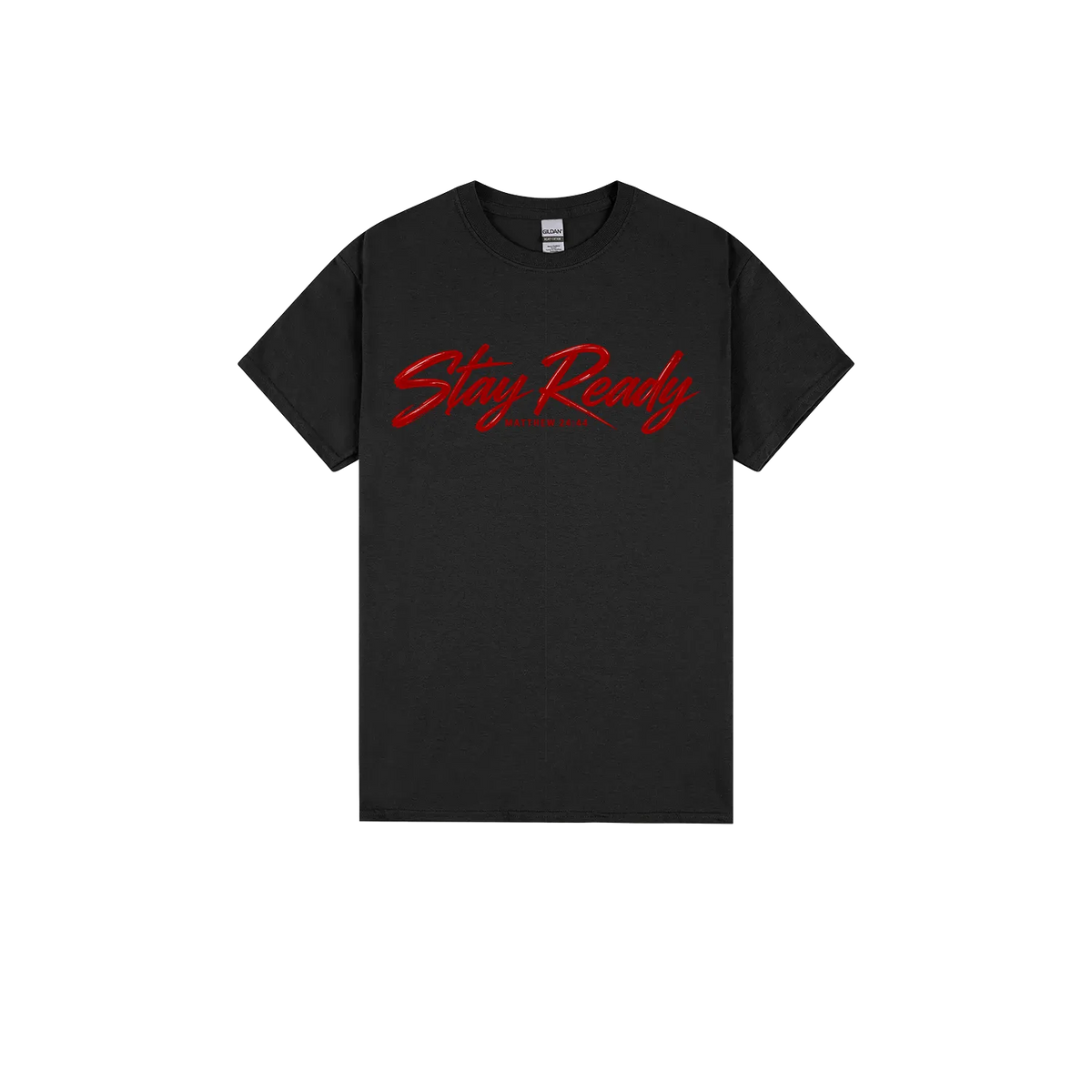 Black front flat lay