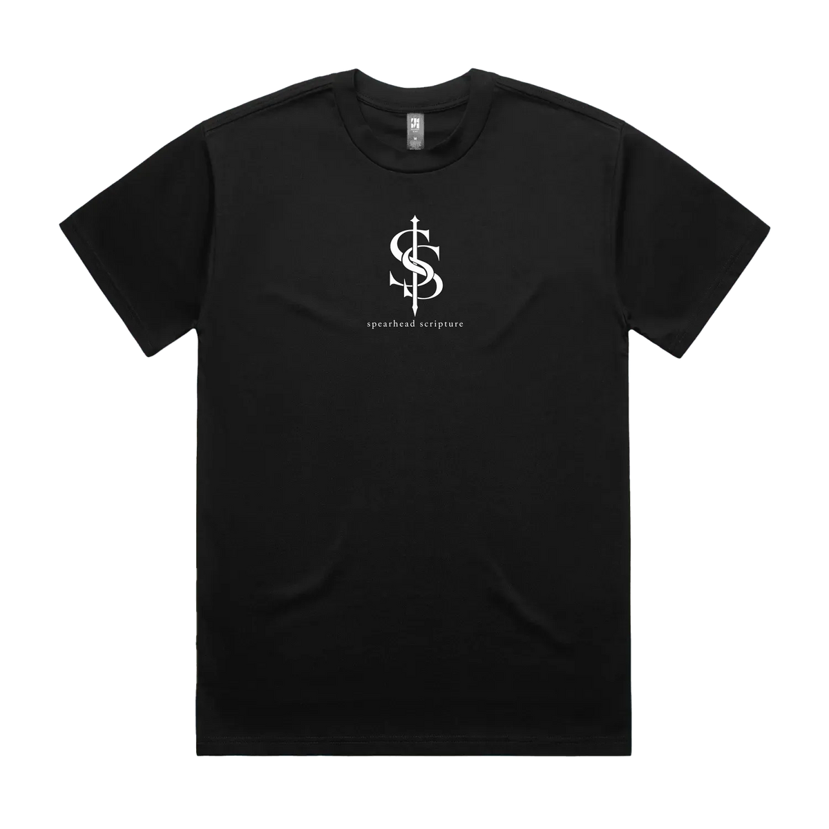 Black front flat lay