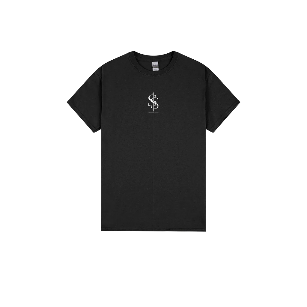 Black front flat lay