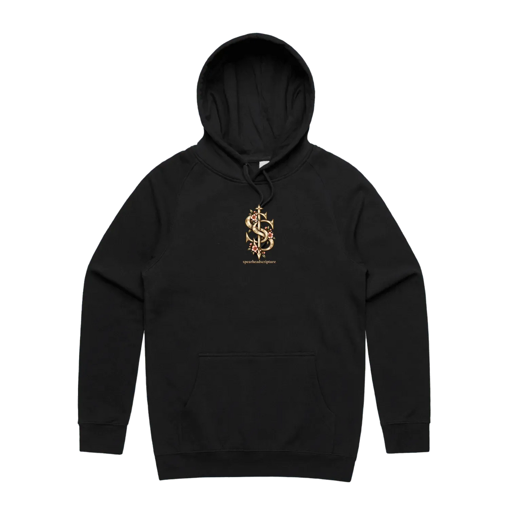 Black front flat lay
