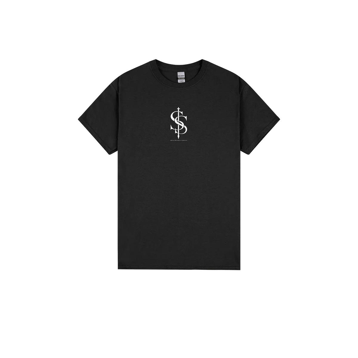 Black front flat lay