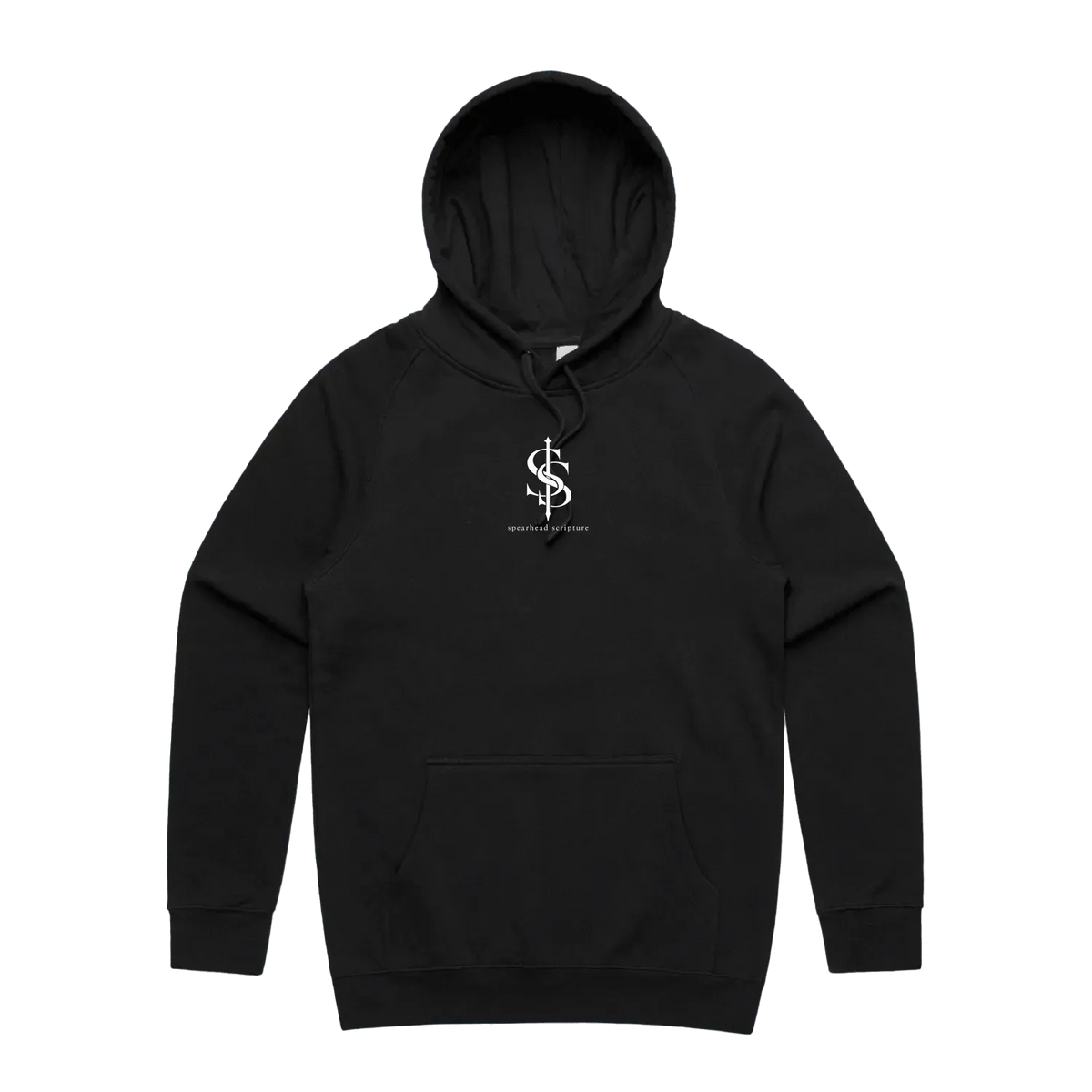 Black front flat lay
