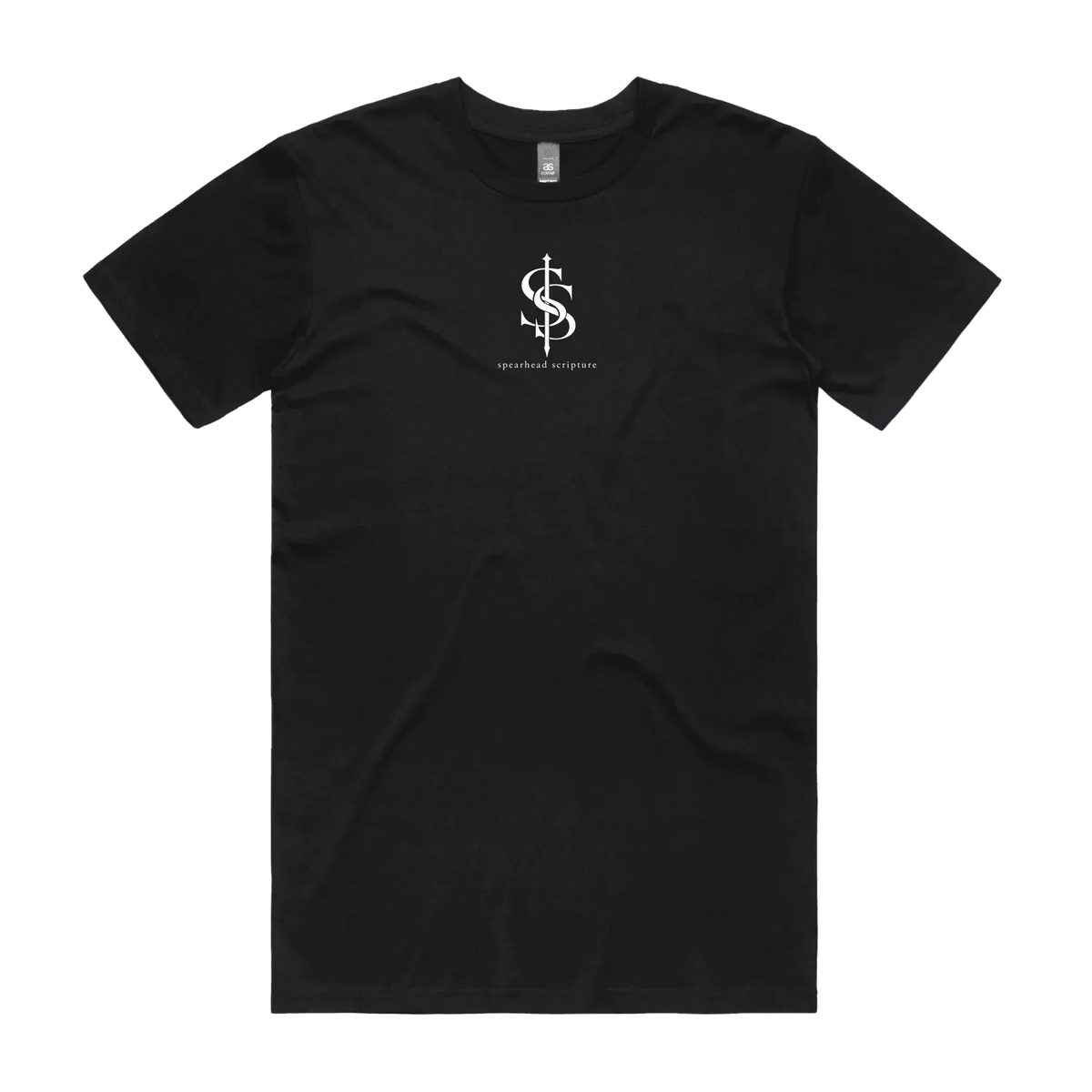 Black front flat lay
