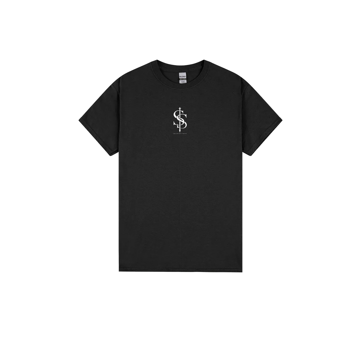 Black front flat lay