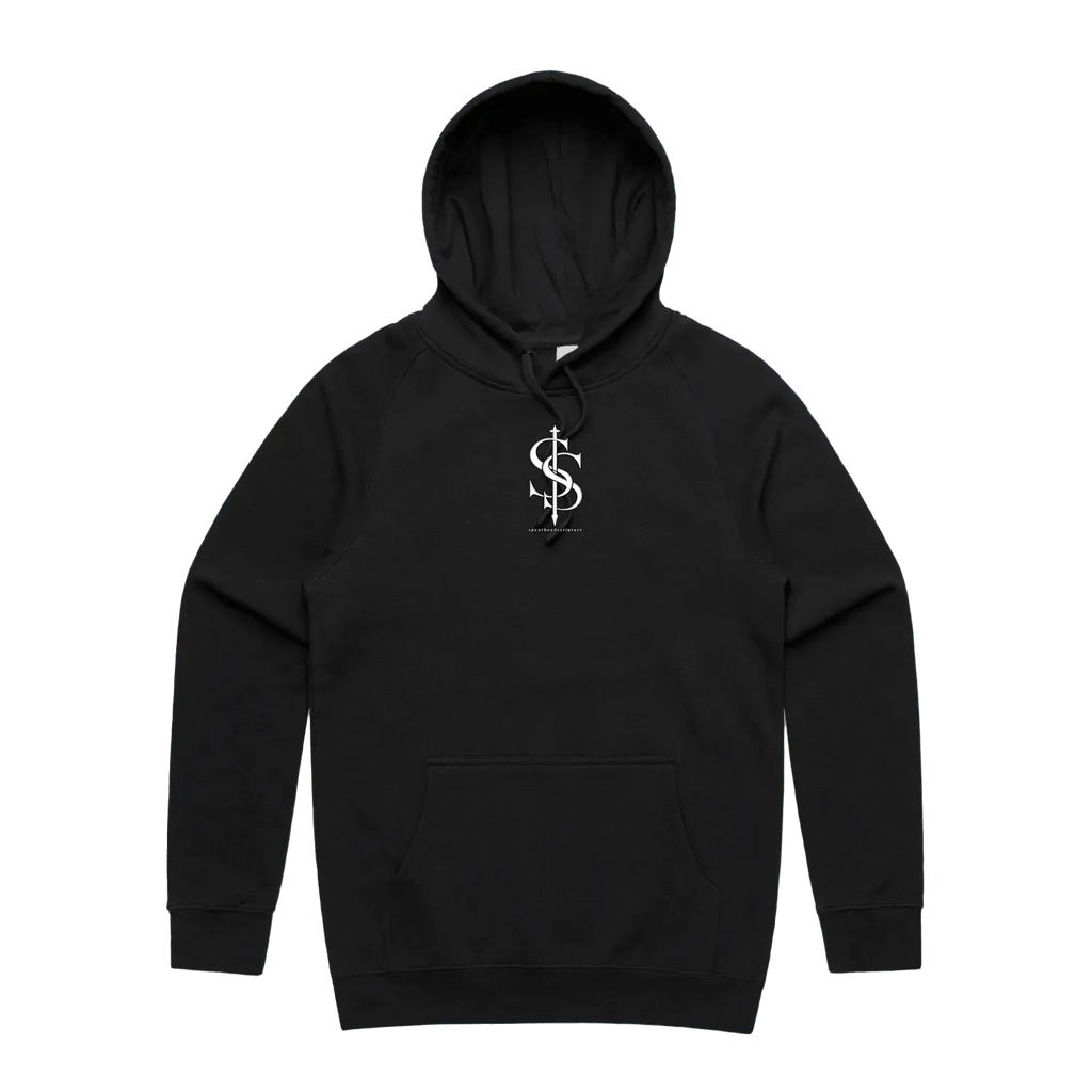 Black front flat lay
