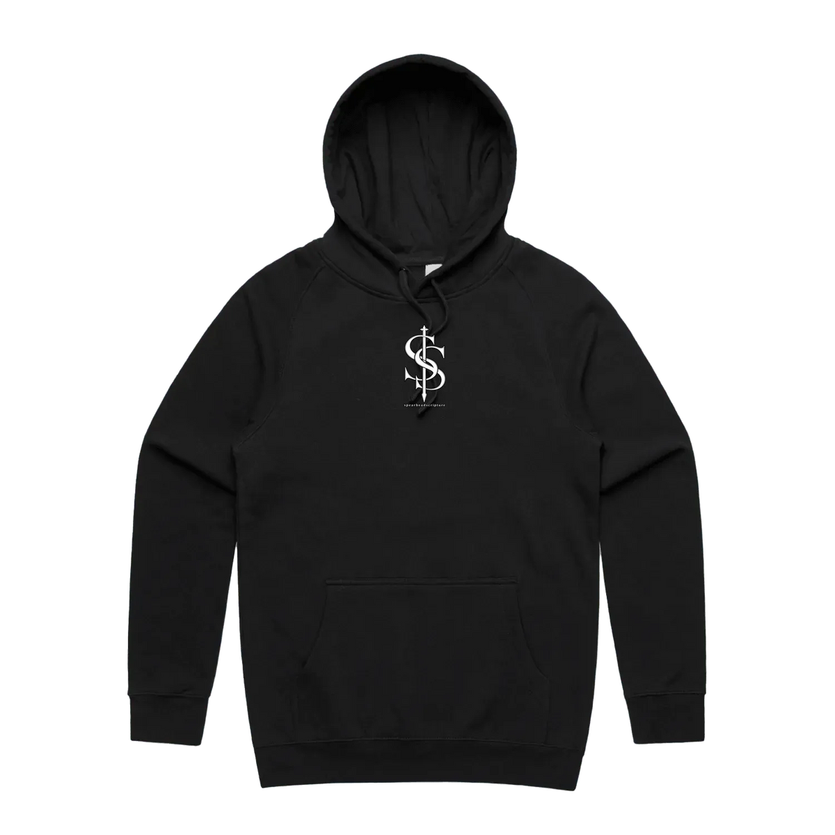 Black front flat lay