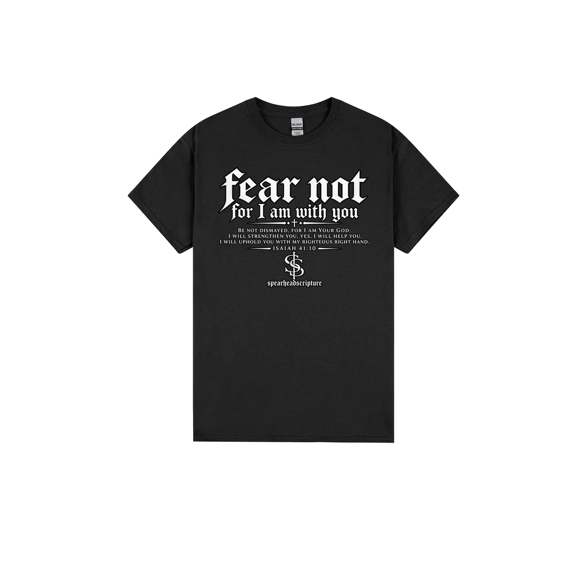 Black front flat lay