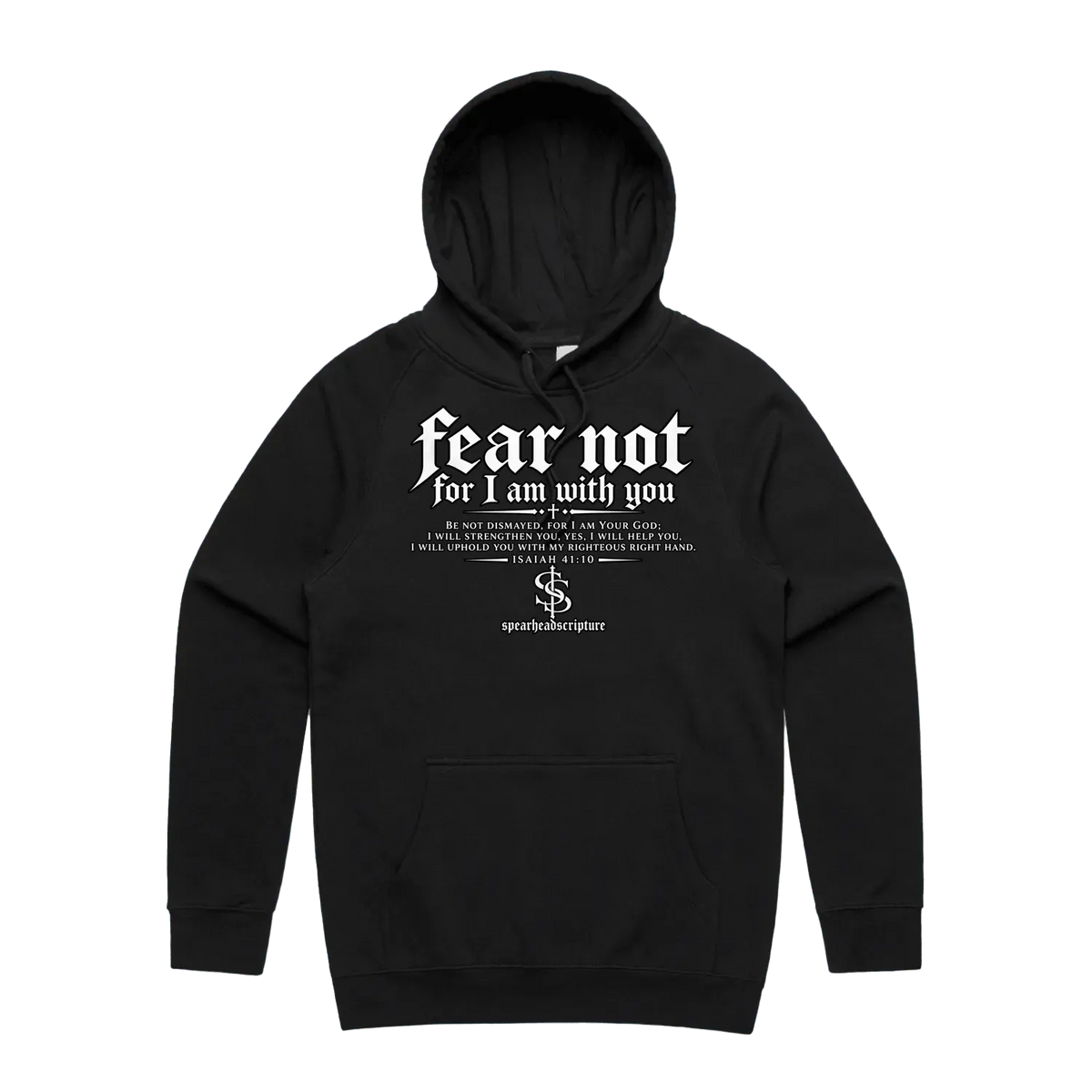 Black front flat lay