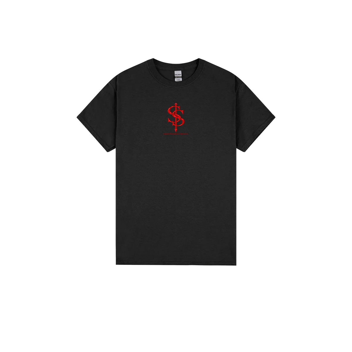 Black front flat lay