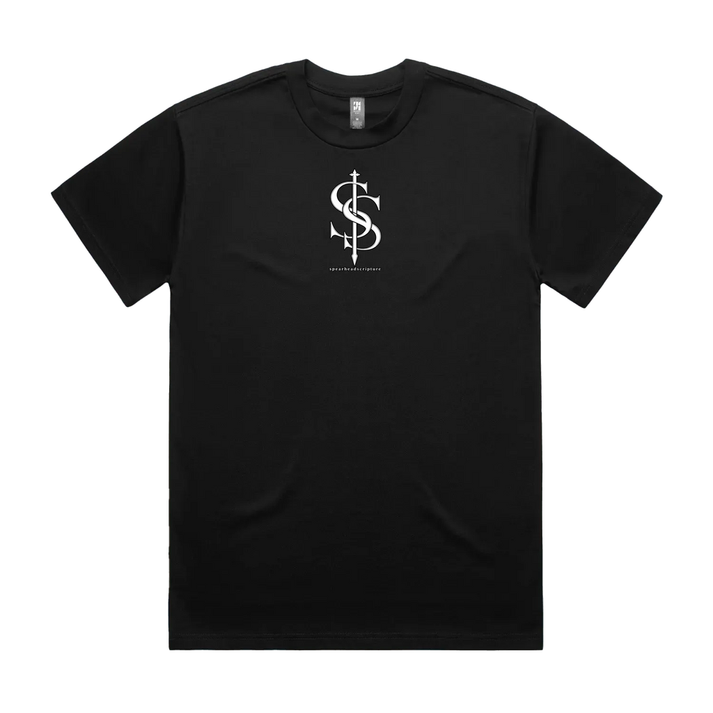Black front flat lay