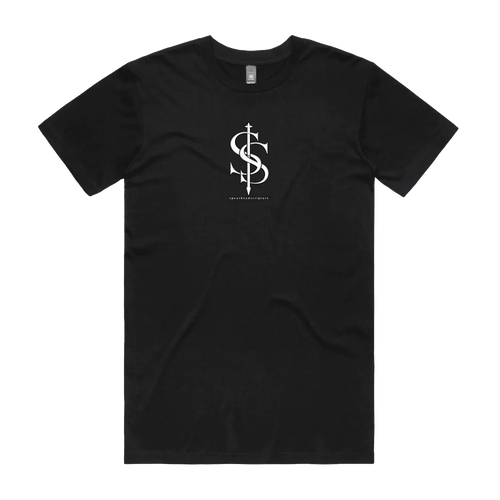 Black front flat lay