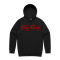 Black front flat lay