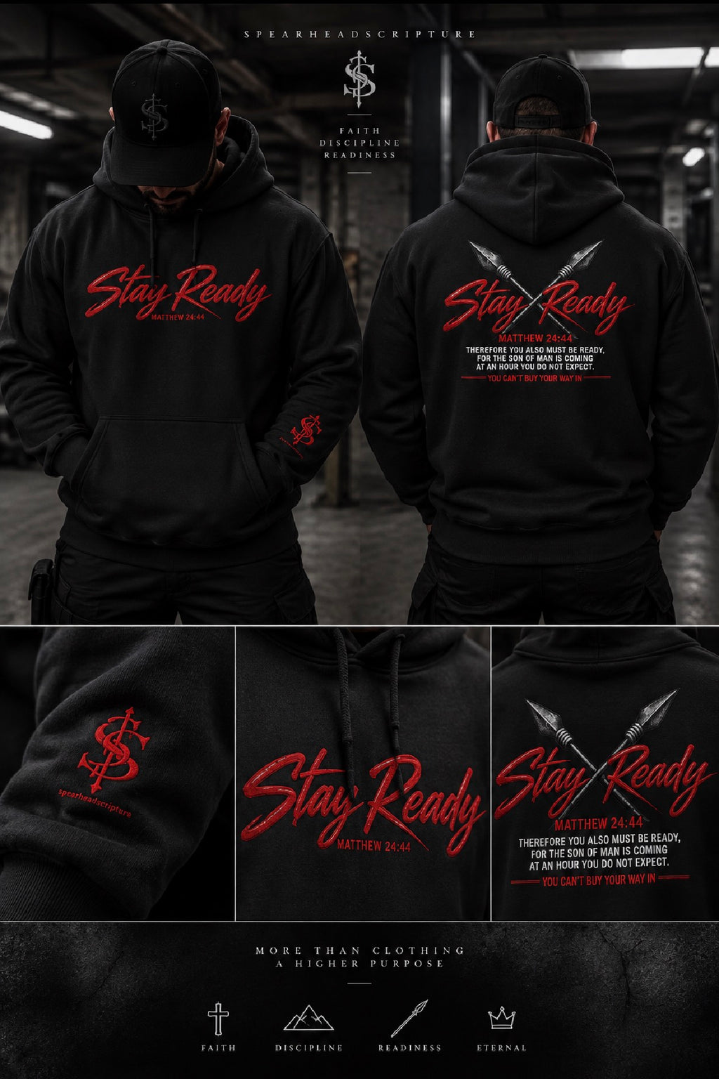 Stay Ready Hoodie — Matthew 24:44