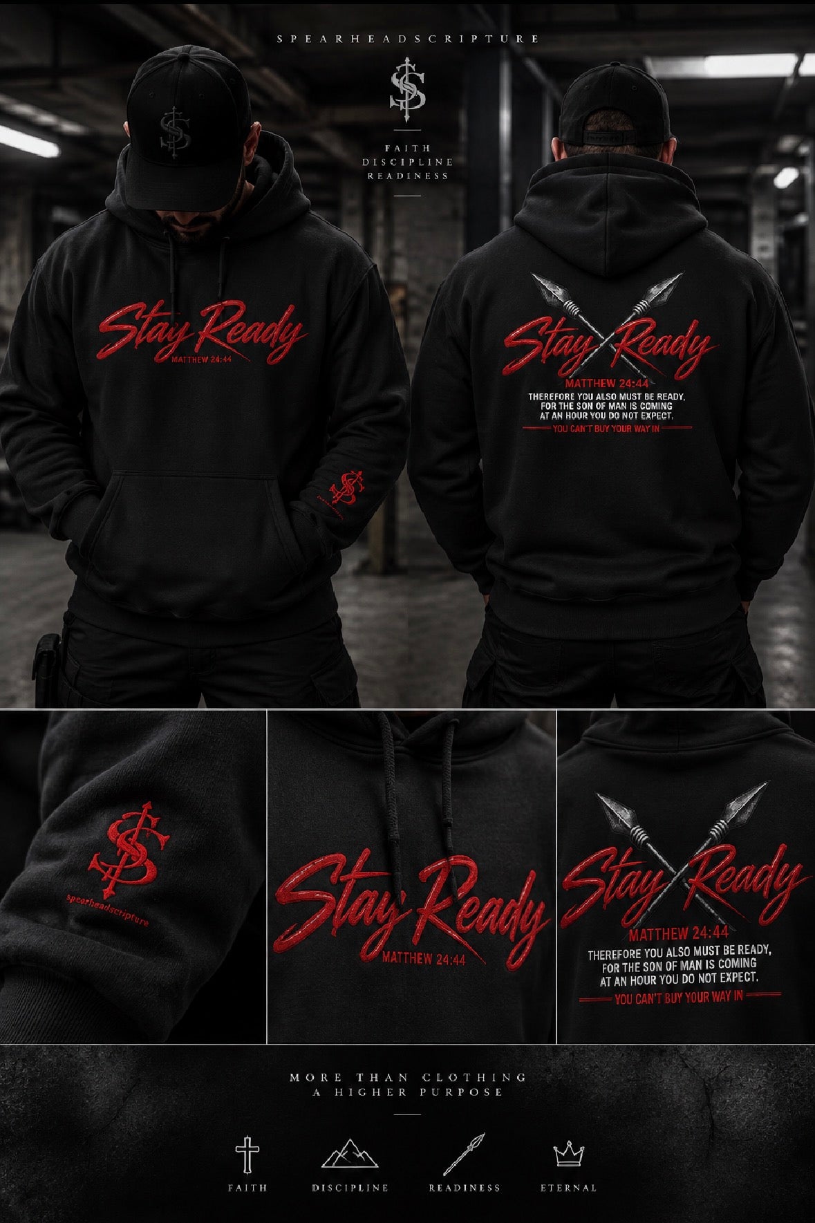 Stay Ready Hoodie — Matthew 24:44