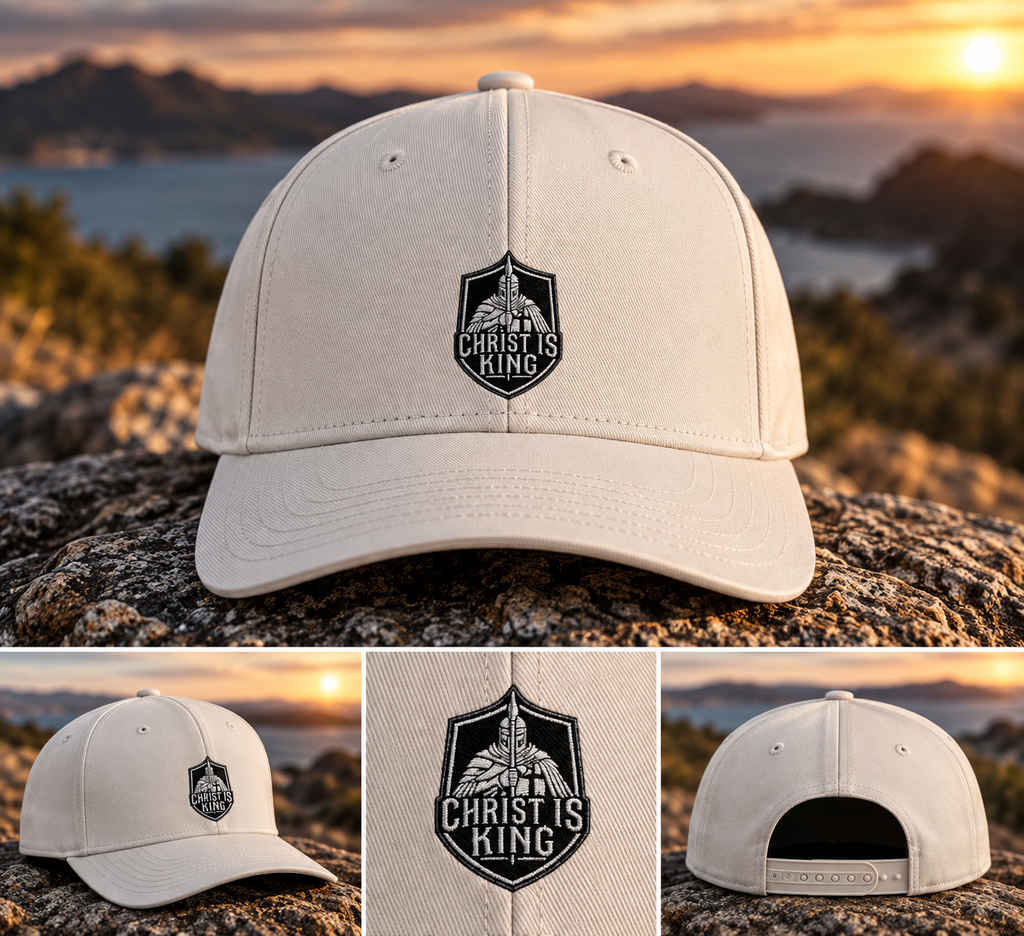 Christ Is King Shield Embroidered Cap