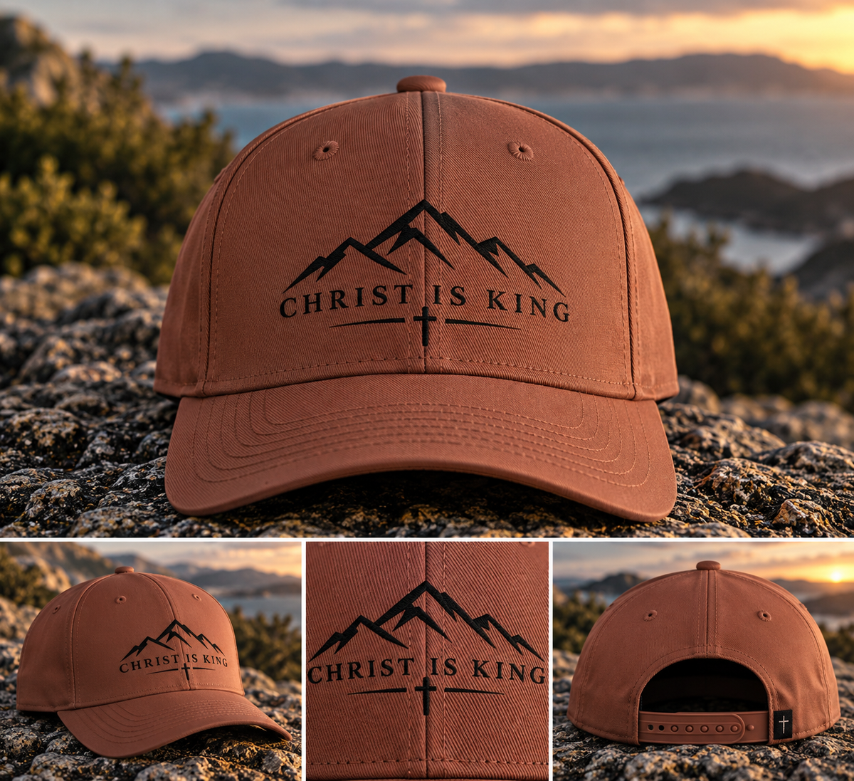 Embroidered Christ Is King Mountain Cap