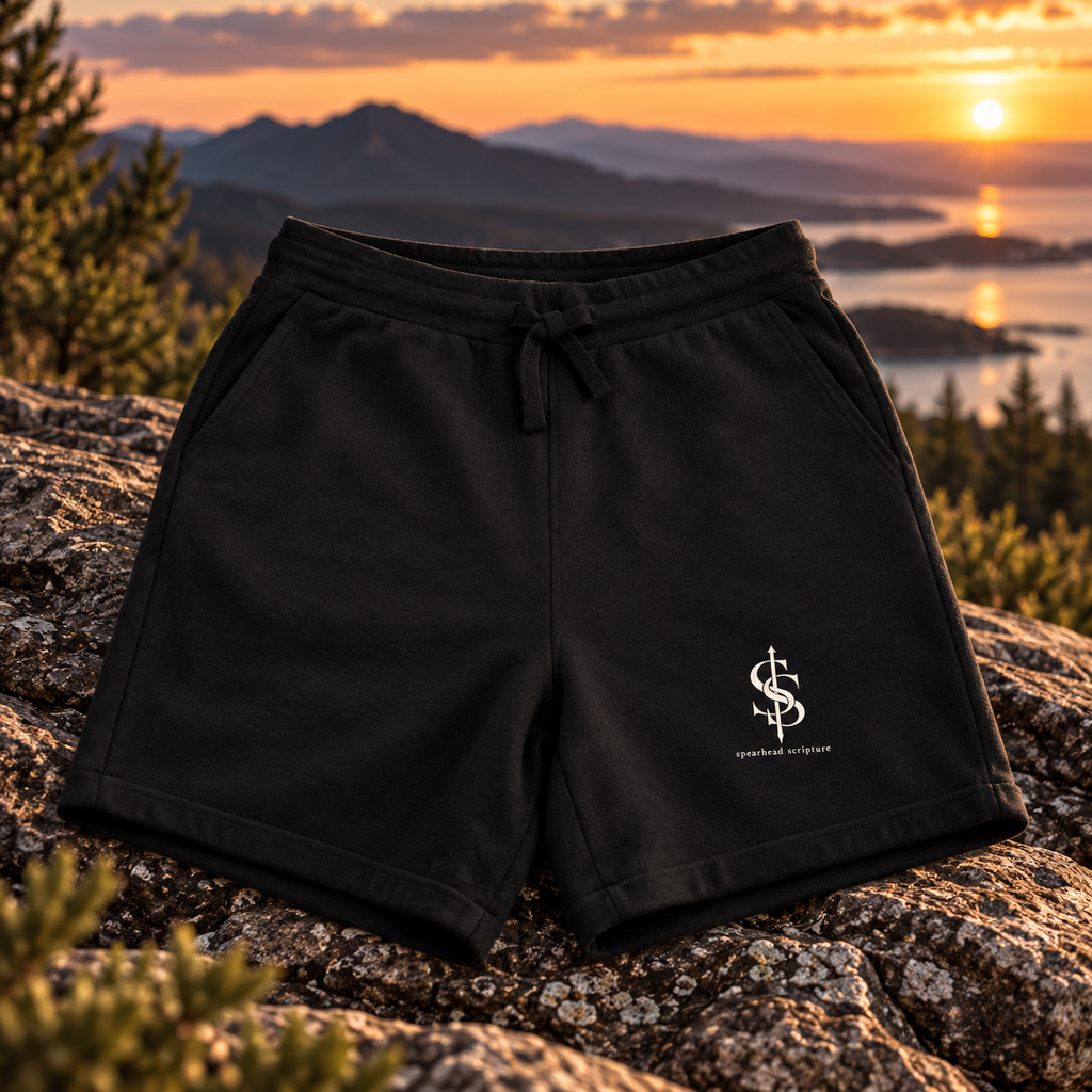Spearhead Scripture Fleece Shorts