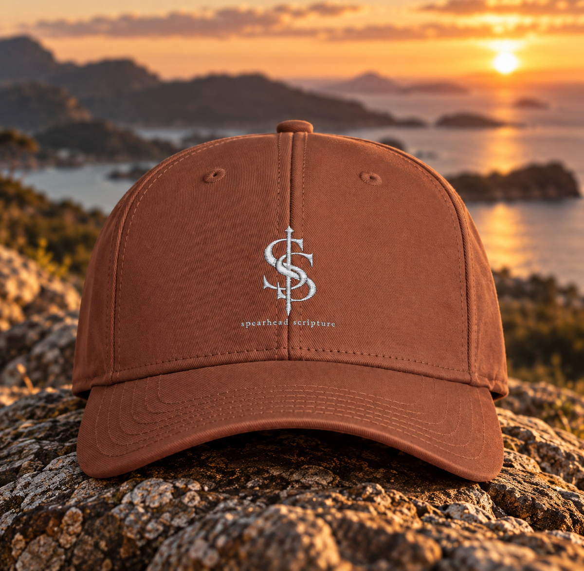 Spearhead Scripture Christian Logo Cap