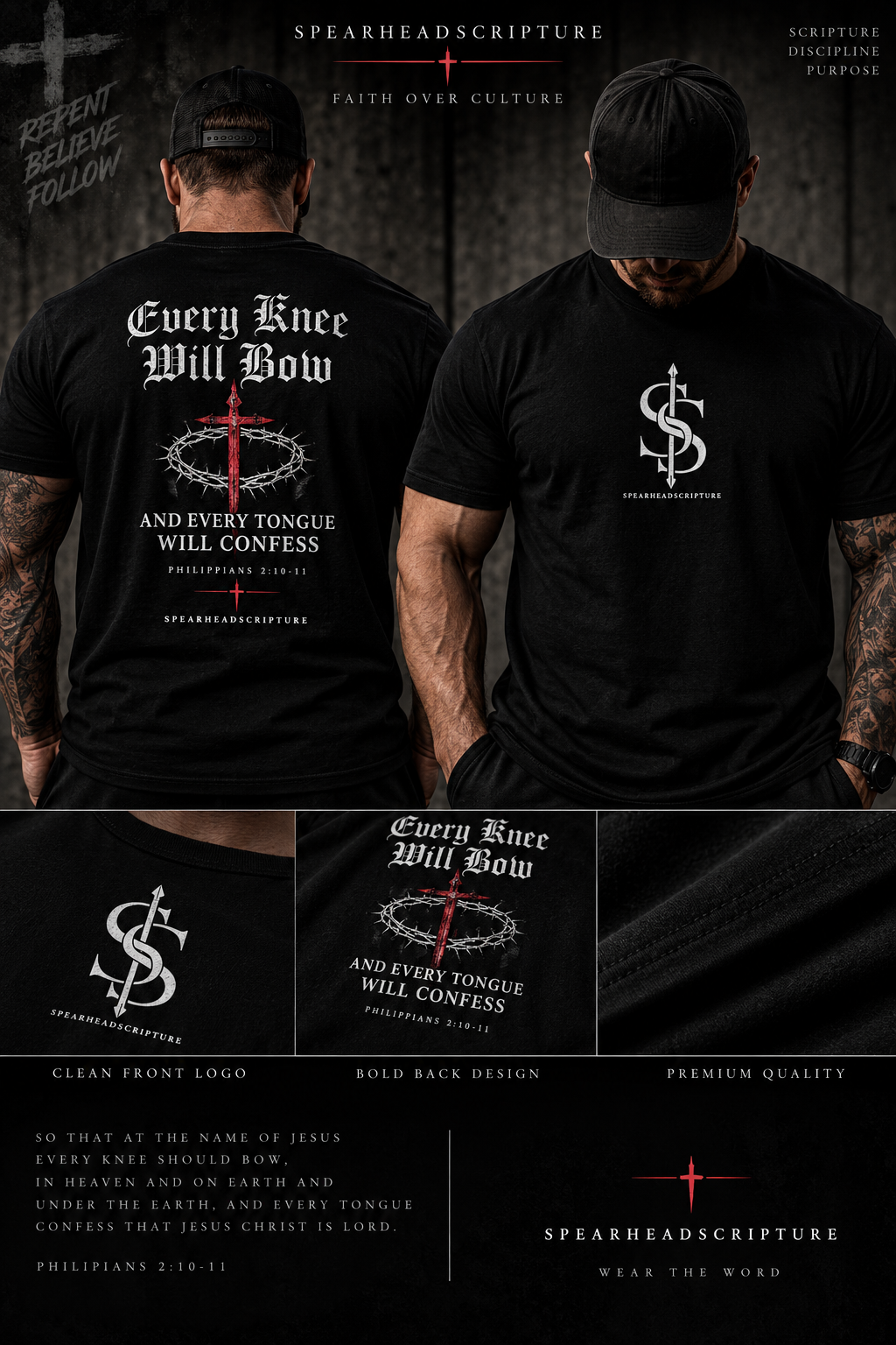 Every Knee Will Bow — AS Colour Tee