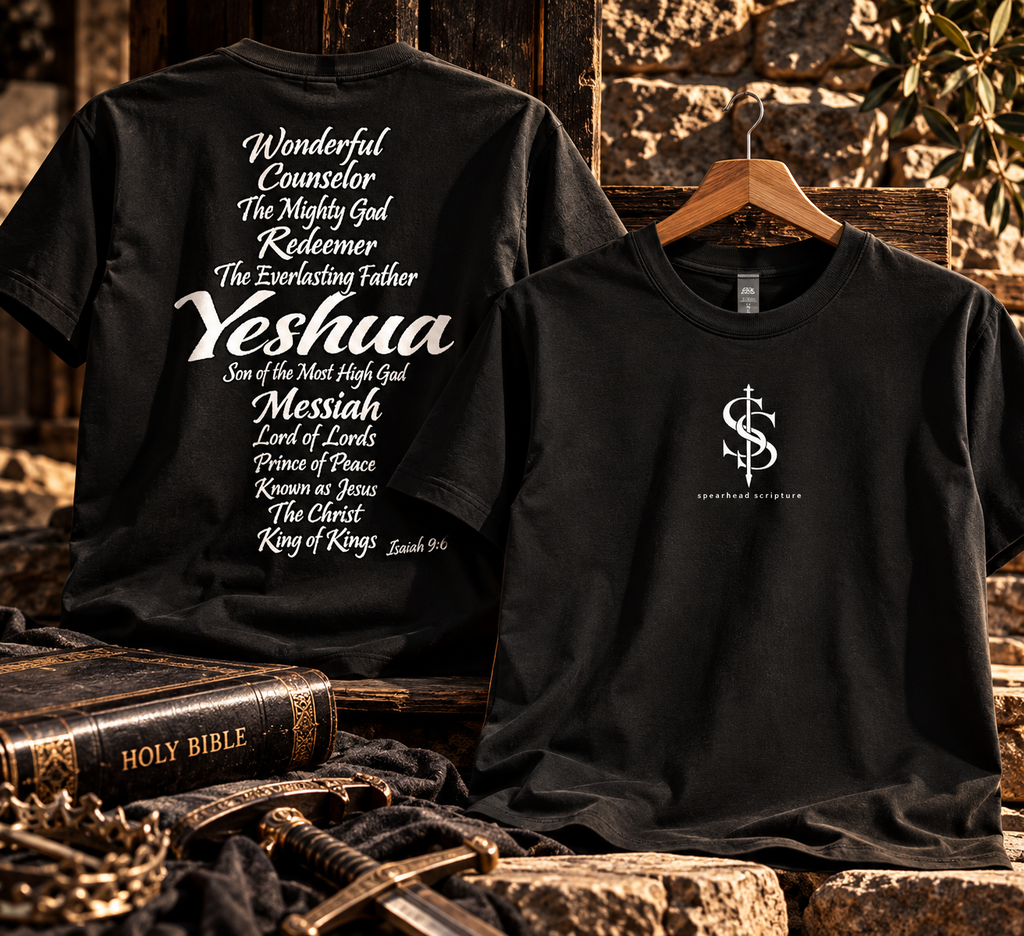 Yeshua Isaiah 9:6 Heavyweight Tee — AS Colour