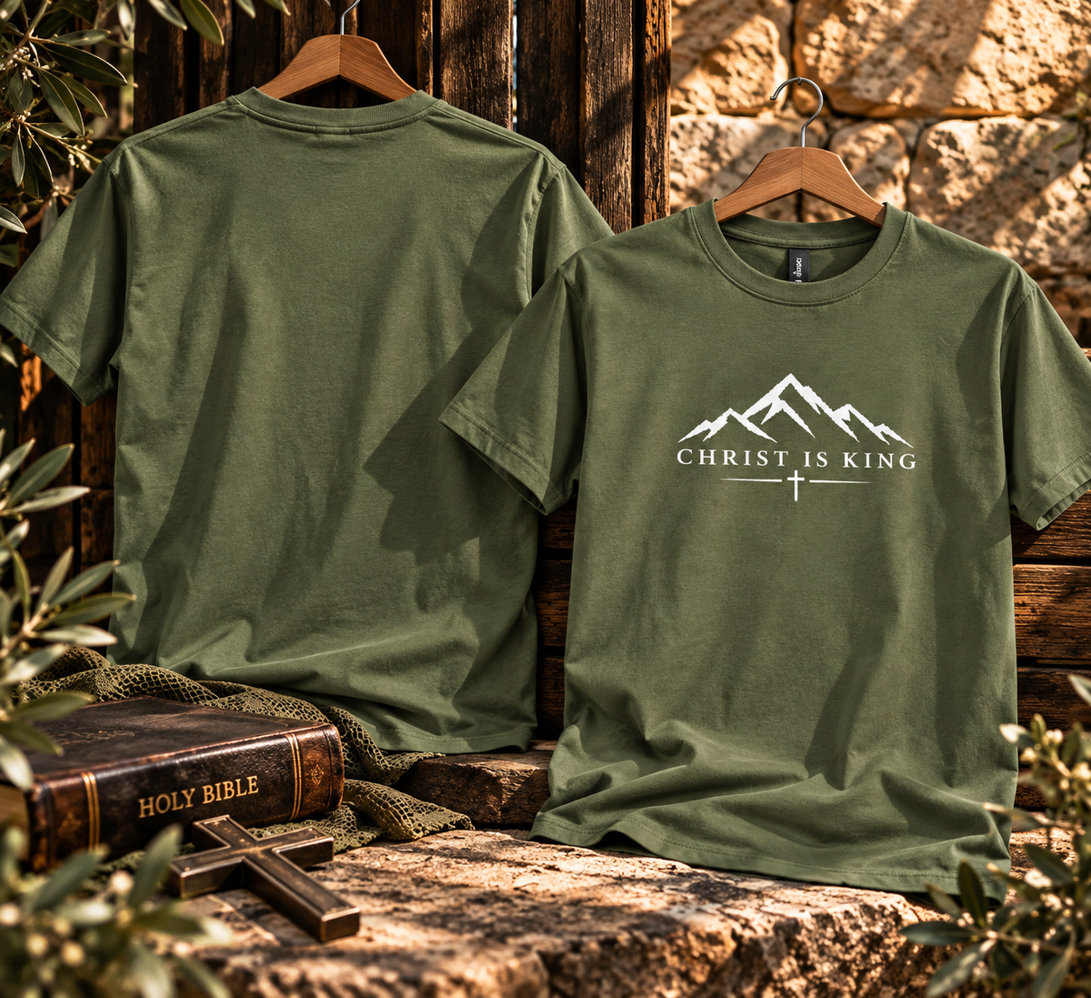 Christ Is King Mountain Tee — Gildan