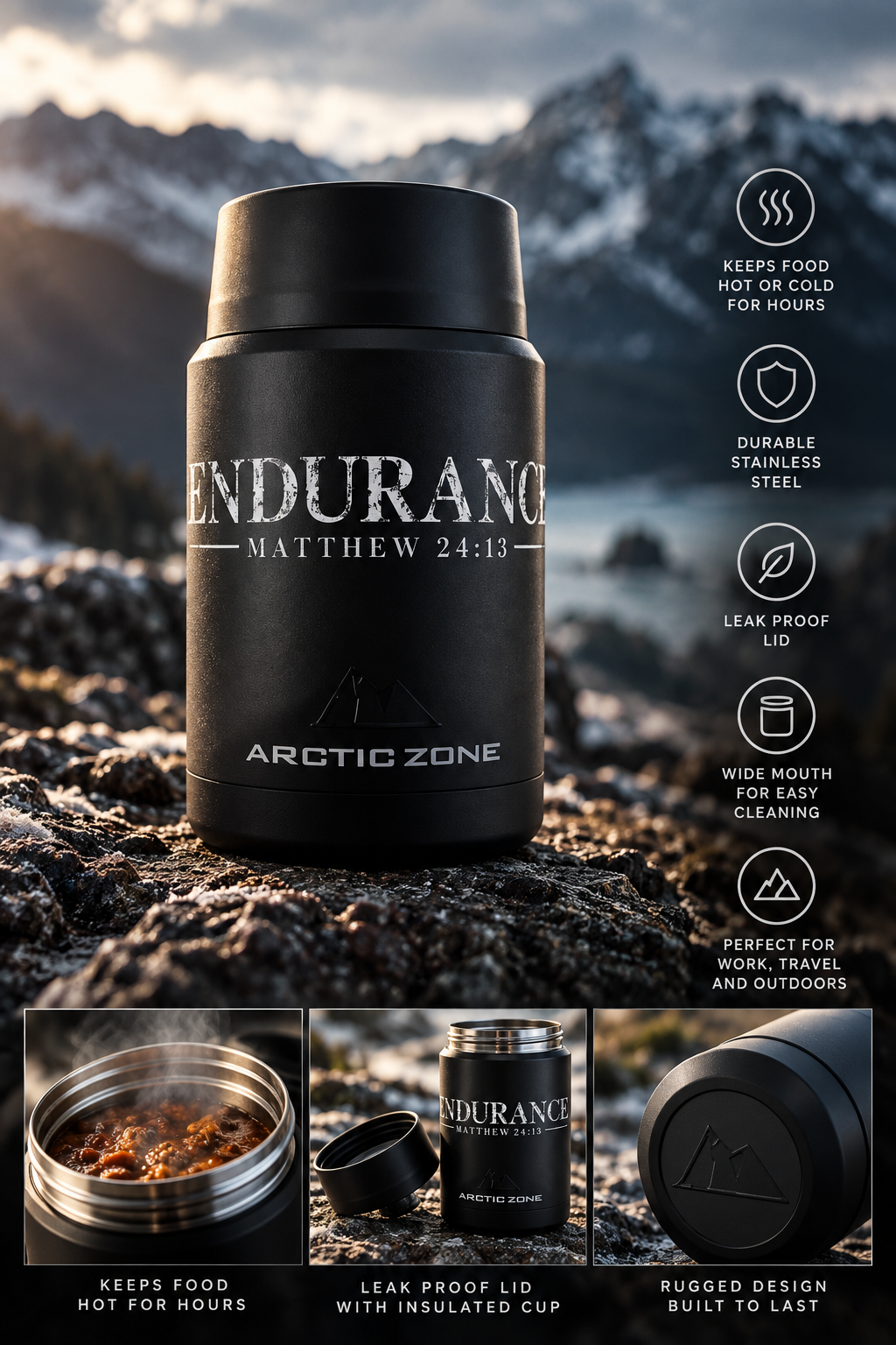 Endurance Titan Insulated Food Container — 500 mL