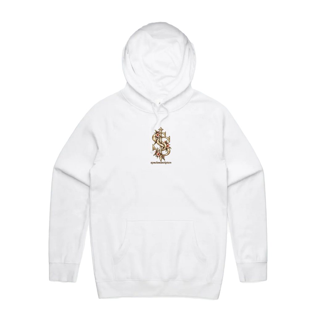 White front flat lay