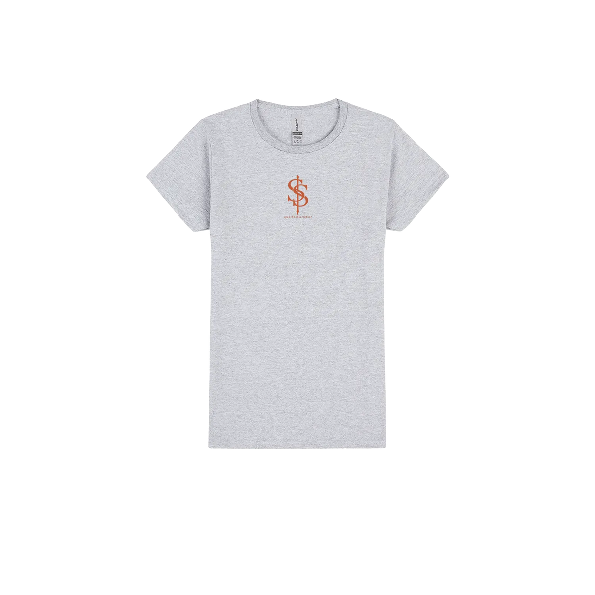 Be Still and Know Women’s Tee in Sport Grey, front view